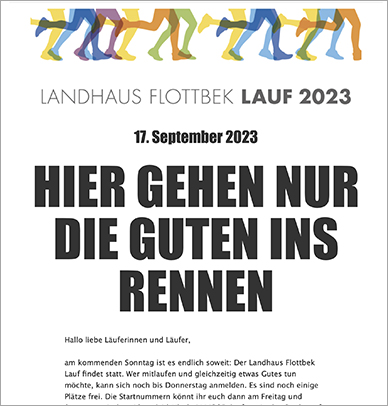 Sponsor werden - Landhaus Flottbek Lauf